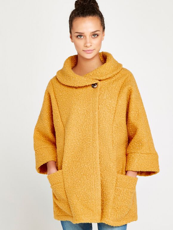 Teddy Tinsel Jacket, Mustard, large