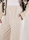 Woven Wide Leg Trousers, Stone, large