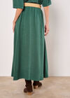 Boho Belted Midi Skirt, Green, large