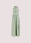 Halter Neck Split Maxi Dress, Mint, large