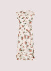 Floral Ditsy Midi Dress, Cream, large