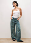 Ellie Wide Leg Boyfriend Jeans, Blue, large