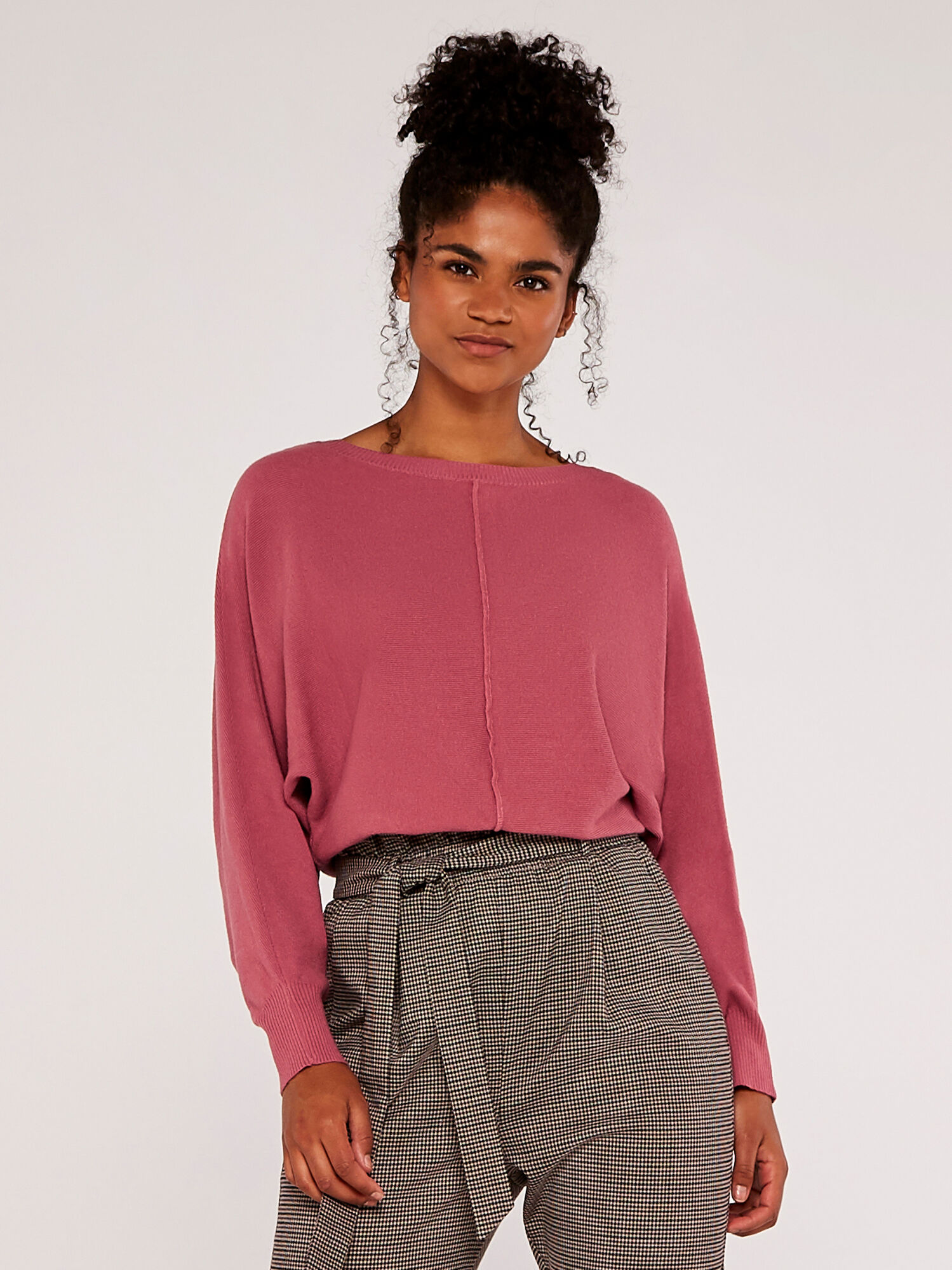 Centre Seam Jumper Apricot Clothing
