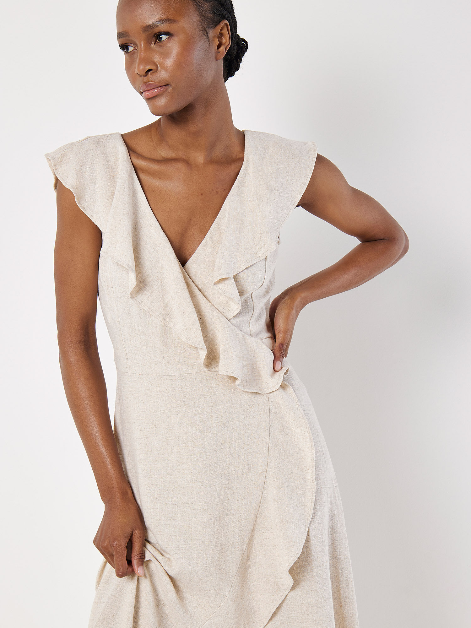 Ruffle wrap shirt deals