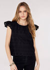 Broderie Anglaise Top, Black, large
