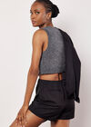 Tailored Woven Mini Skort, Black, large