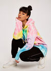 Tie Dye Oversized Hoodie, Pink, large