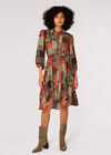 Patchwork Shirt Mini Dress, Khaki, large