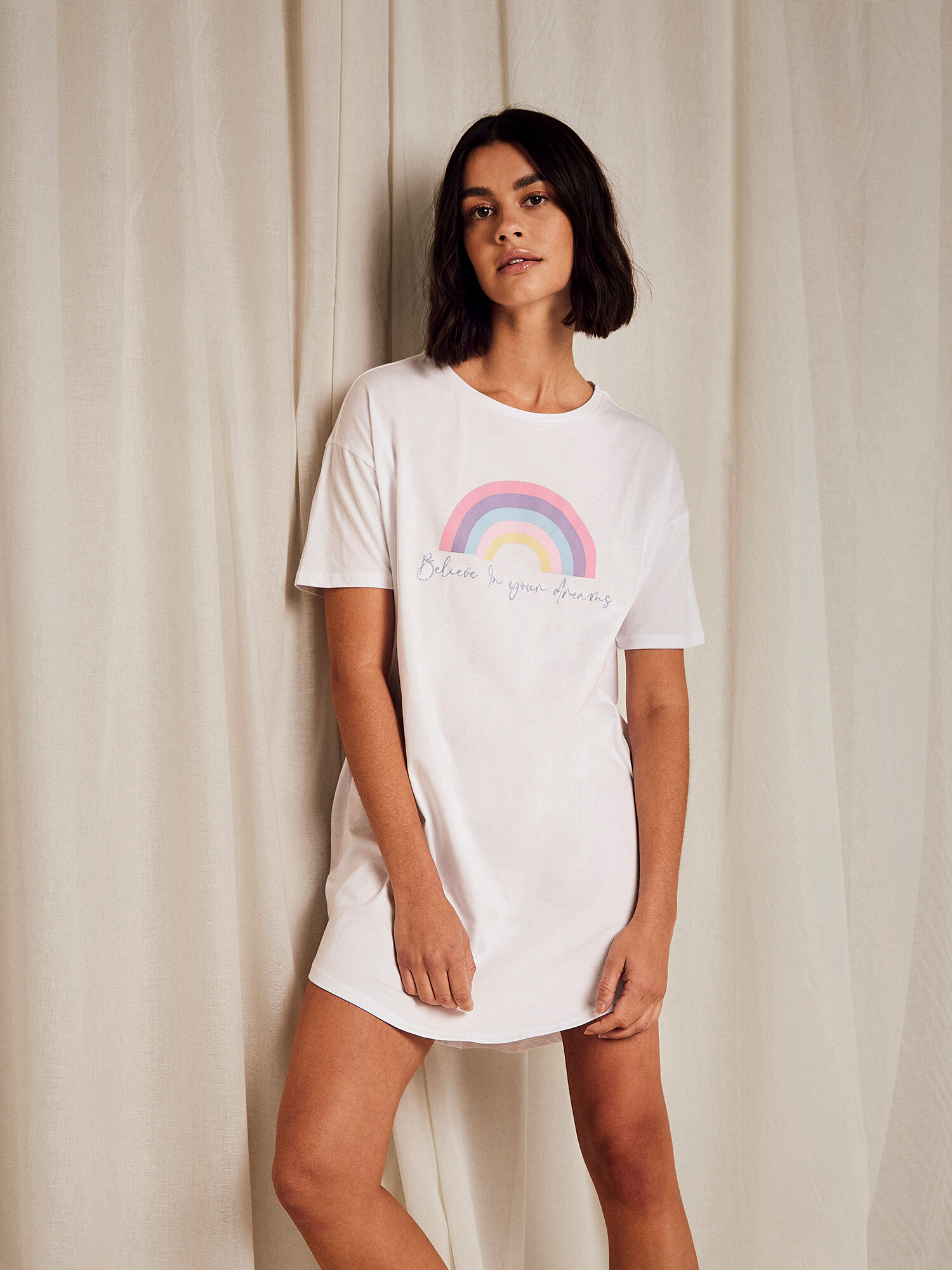 Rainbow tee shirt dress online