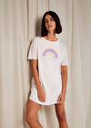 Rainbow Night Dress, White, large