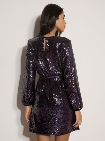 Sequin Embellished Mini Dress
