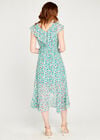 Floral Ruffle Midi Dress, Mint, large