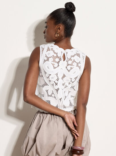 Crochet Mesh Shell Top