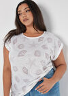 Seashell Shore Slub Top, Cream, large