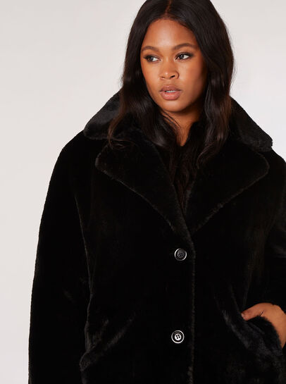 Curve Longline Soft Faux Fur Coat