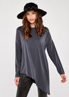 Asymmetric Hem Top, Dark Grey - Charcoal, large