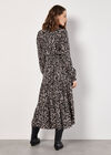 Abstract Print Tiered Midaxi Dress, Black, large