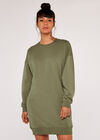 Oversized Sweater Dress, Khaki, large