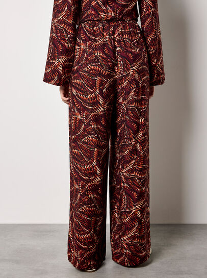 Abstract Print Wide-Leg Trousers