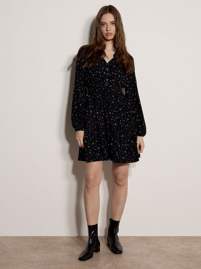 Floral Ruffle Mini Dress