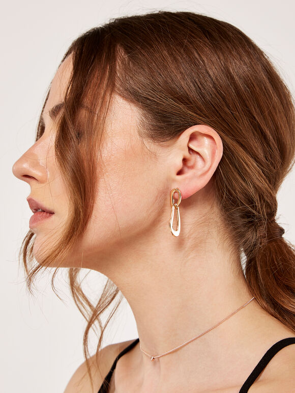 Organic Drop Link Earrings, Assorted, large