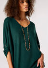 Soft-Touch Cocoon Mini Dress, Green, large