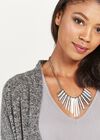 Marl Longline Cardigan, Dark Grey - Charcoal, large