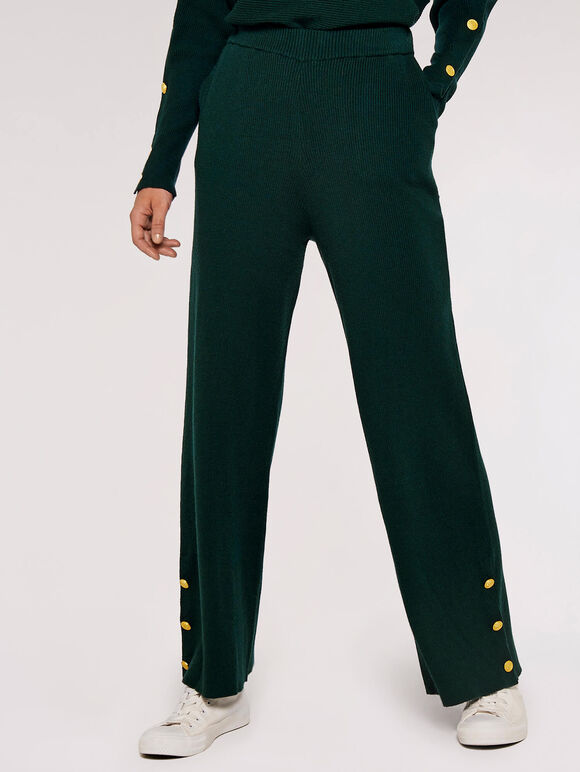 Button Detail Jumper-Trouser Green, , large