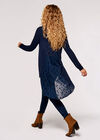 Butterfly Lace Panel Top, Navy, large