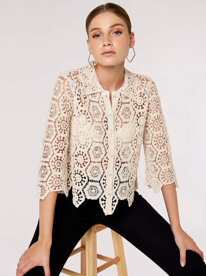 Geometric Crochet Shirt
