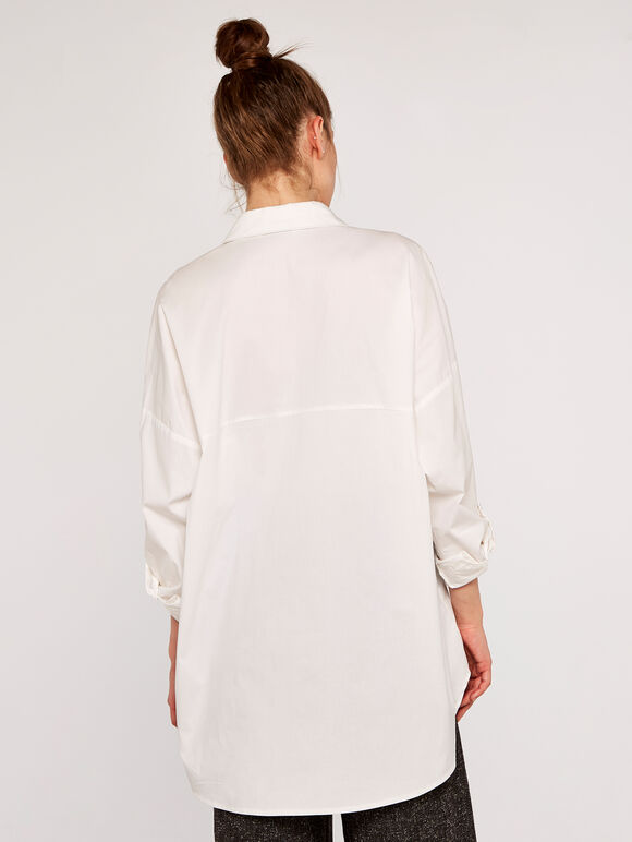 Oversized Shirt, White, large