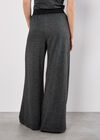 Mini Dogtooth Soft Wide Leg Trousers, Dark Grey - Charcoal, large