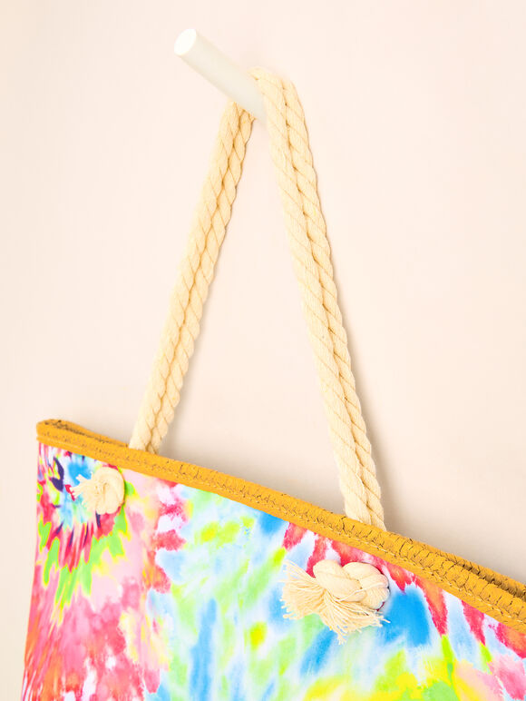 Tie Dye Cotton Fabric Bag, Assorted, large