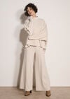 Waffle Jersey Knit Oversized Top, Stone, large