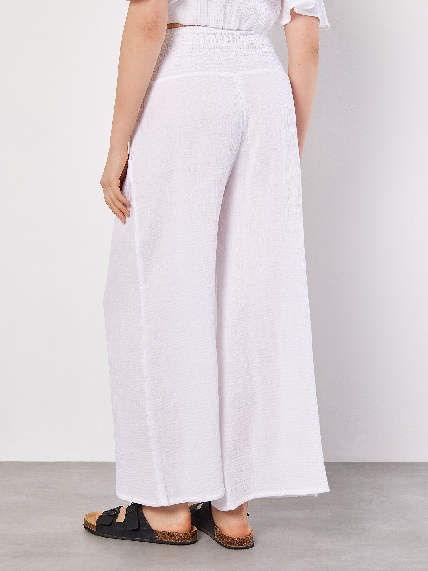 White palazzo trousers hotsell