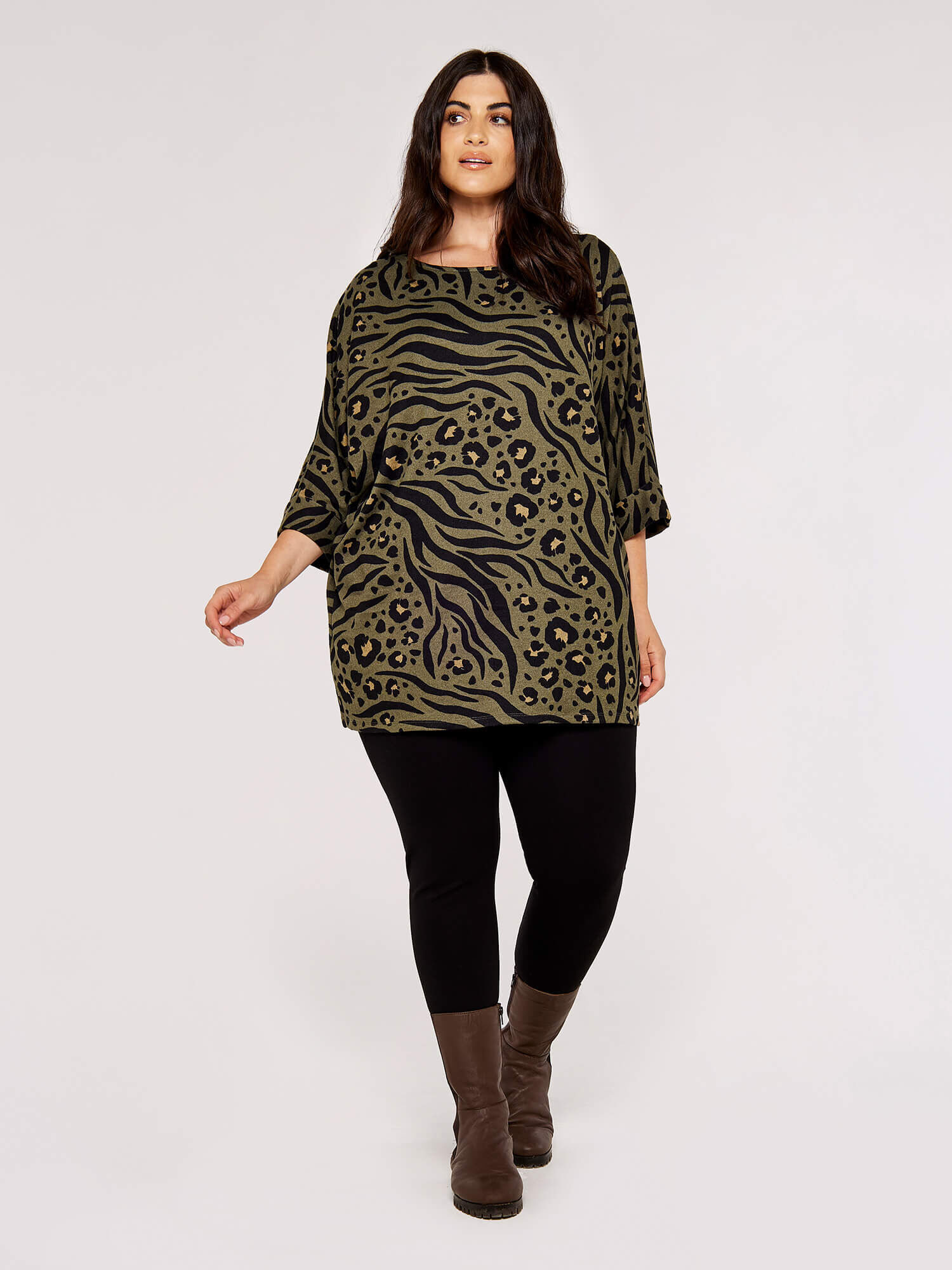 Leopard print batwing top store