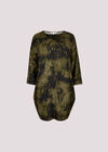 Tie Dye Knit Mini Dress, Khaki, large