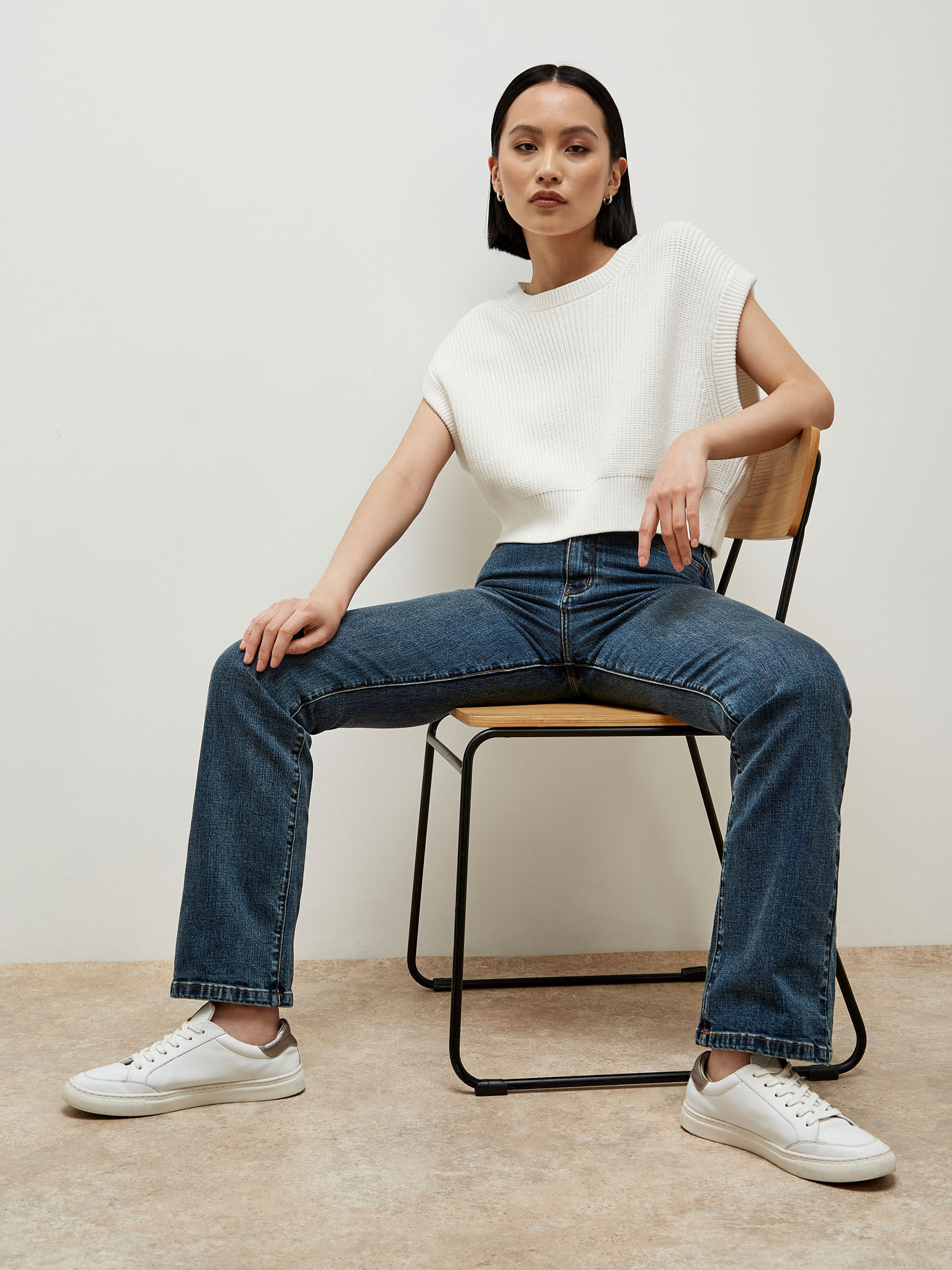 Bianca Mid Rise Bootcut Jeans Apricot Clothing
