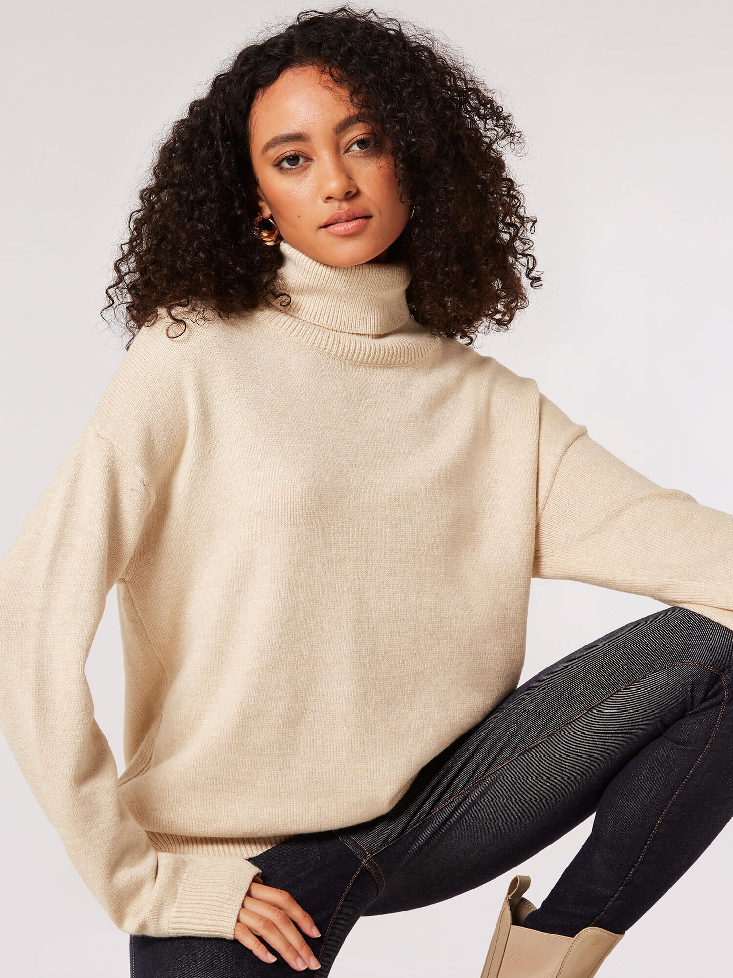 Roll neck new arrivals zip jumper