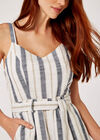 Cami Stripe Tie Jumpsuit, Navy, large