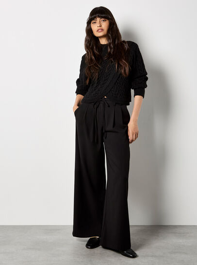 Cable Knit Wrap Jumper