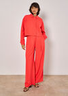 Soft Tailored Cropped Jacket, Red, large