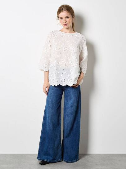 Flower Bell Sleeve Top