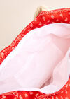 Printed Cotton Fabric Bag, Red, large