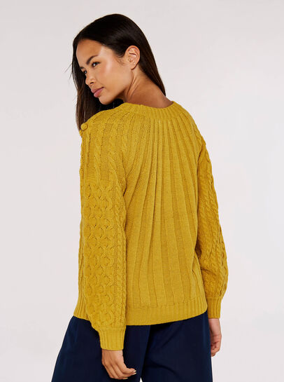 Aran Knit Pom Pom Jumper