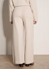 Waffle Jersey Knit Wide-Leg Joggers, Stone, large