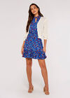 Knitted Scallop Crop Cardigan, Cream, large