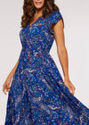 Painterly Paisley Maxi Dress, Blue, large