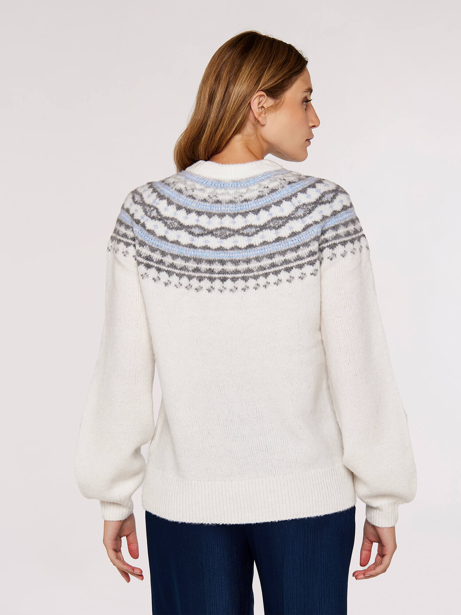Fairisle Jumper Apricot Clothing