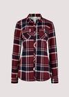 Classic Check Print Shirt, Red, large